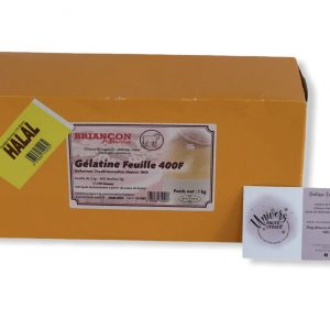 Gélatine en feuille 400F (170 Blooms) Halal reconditionnée (x10)