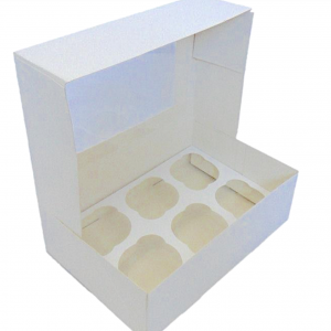 Boite Blanche à fenêtre pour 6 cupcakes
