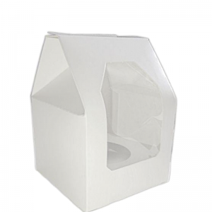 Boite Blanche à fenêtre pour 1 cupcake