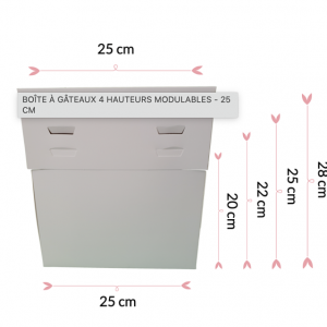 Boite à gâteau Réglable en hauteur 25cm