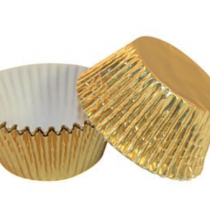 Caissettes Cupcakes Or métallique (x40)
