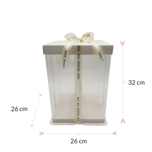 Boite à gâteau transparente 26x32cm