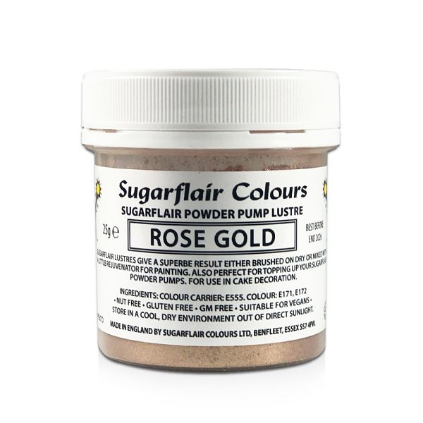 Poudre alimentaire rose gold