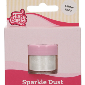 FUNCAKES Colorant POUDRE ALIMENTAIRE SCINTILLANTE GLITTER WHITE