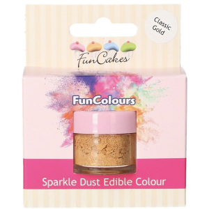 Colorant poudre alimentaire FunCakes Gold (Or) Free E171