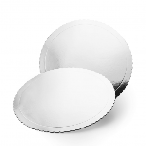 Semelle en carton Ronde Argent 20cm